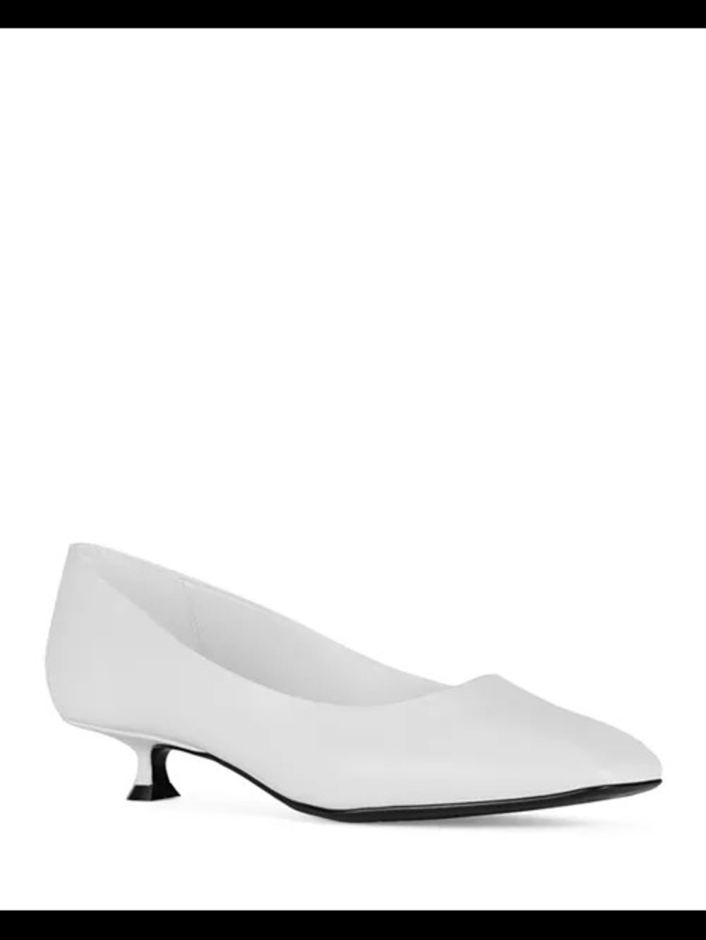 Jeffrey Campbell Elegant Leather White Low Kitten Heel Pumps. SIze 11.